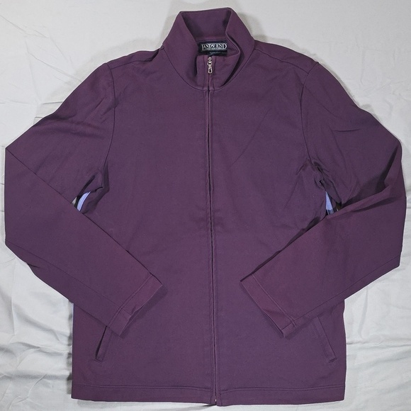 Lands' End Jackets & Blazers - Lands' End Purple Full Zip Athletic Jacket